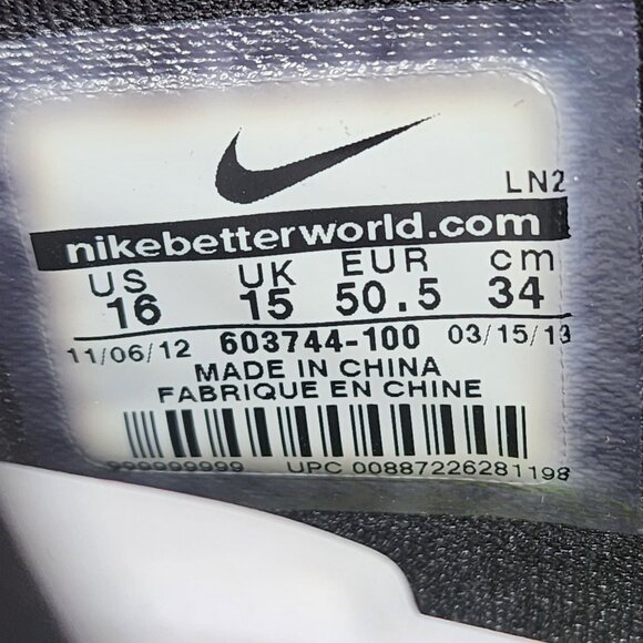 Nike Vapor Talon Elite Mens Size 16 Black White Low Hyperfuse Football Cleats - Picture 2 of 14